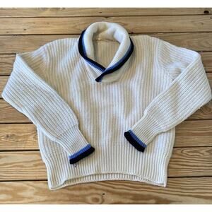 Vintage Irish Brand Wool Knit Sweater Size Large Women’s White